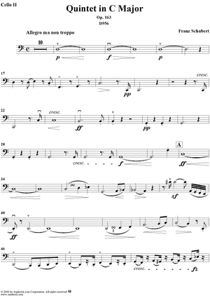 String Quintet in C Major, Op. posth. 163 - Cello 2