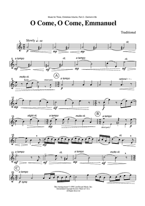 O Come, O Come, Emmanuel - Part 2 Clarinet in Bb
