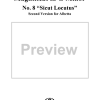 Magnificat in G Minor: No. 8, Sicut Locutus (Second Version for Albetta)