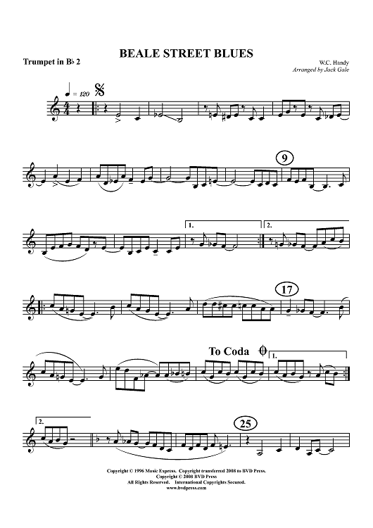 Beale Street Blues - Trumpet 2