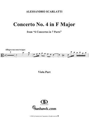 Concerto No. 4 in G Major  from "6 Concerti Grossi" - From "6 Concertos in 7 Parts" - Viola