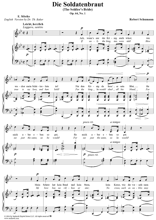 Die Soldatenbraut, Op. 64, No. 1