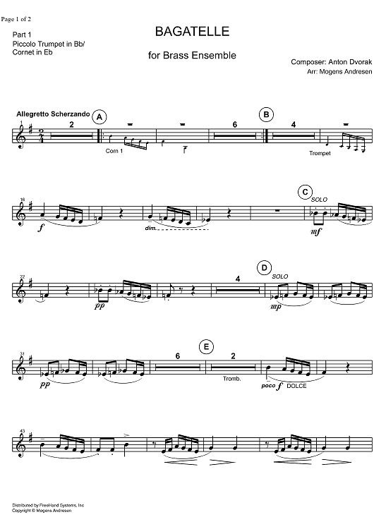 Bagatelle - Piccolo Trumpet
