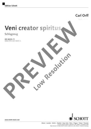 Veni Creator Spiritus - Percussion