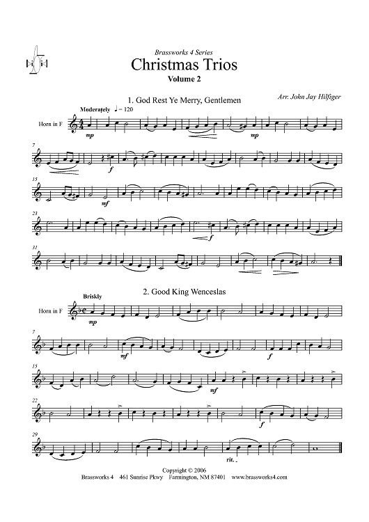 Christmas Trios, Volume 2 - Horn in F