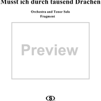 Aria for Tenor and Orchestra: "Müsst ich auch durch tausend Drachen", K. 435(K. 416b) - Full Score