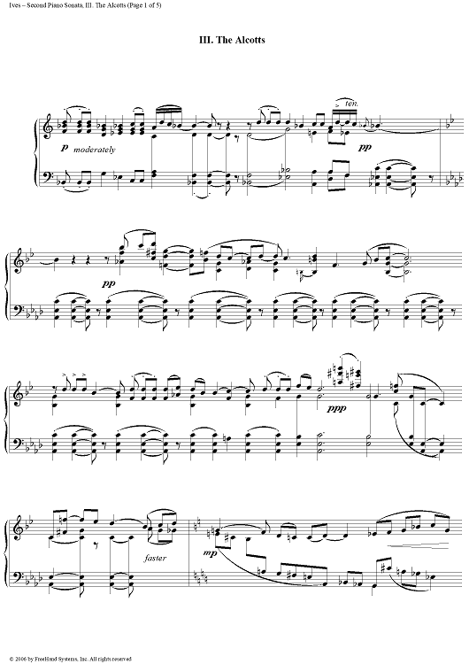 Second Piano Sonata: iii. The Alcotts