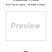 Canzona Prima, No. 13 from "Toccate, canzone ... di cimbalo et organo", Vol. II