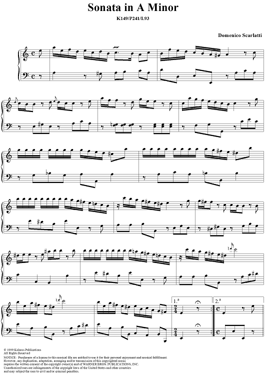 Sonata in A minor - K149/P241/L93