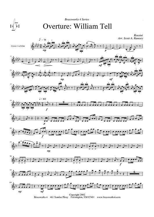 Overture: William Tell - Cornet 1 in B-flat