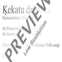 Kekatu dziesma - Choral Score