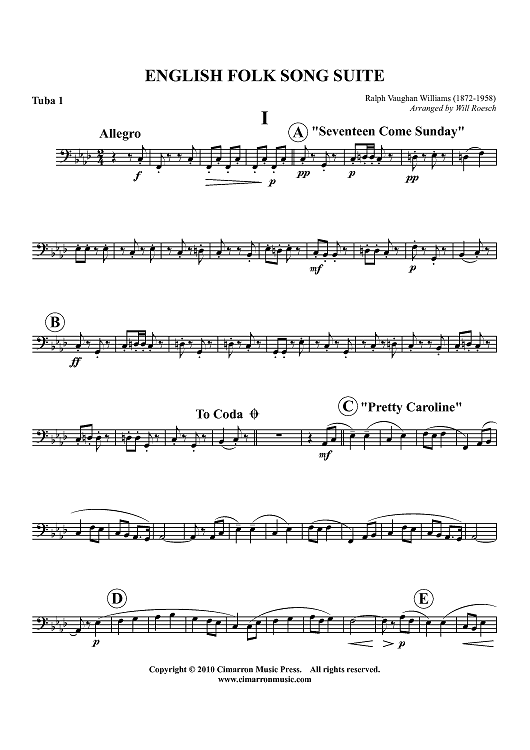 English Folk Song Suite - Tuba 1