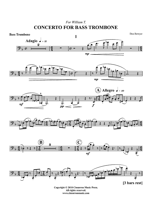 Concerto for Bass Trombone - Bass Trombone