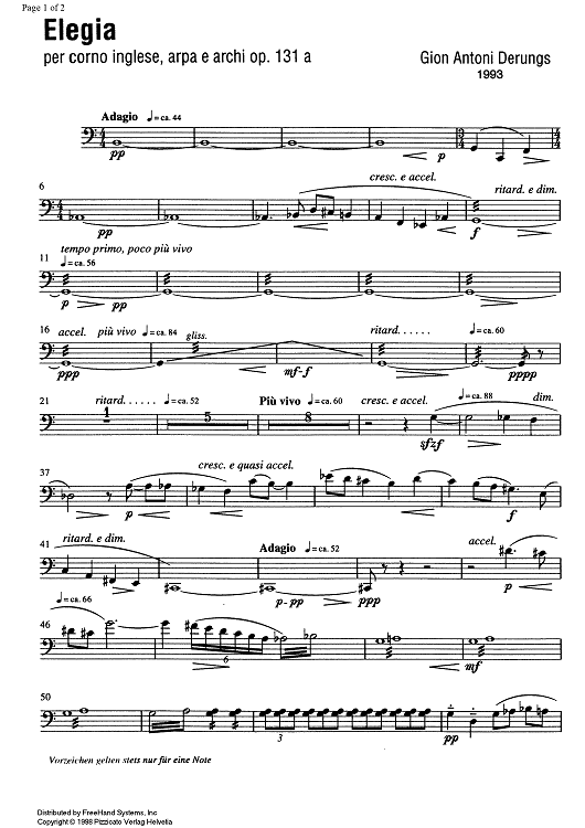 Elegia Op.131a - Cello