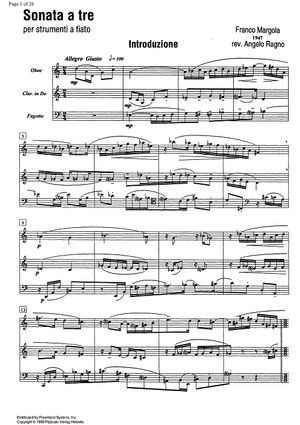 Sonata a tre - Score