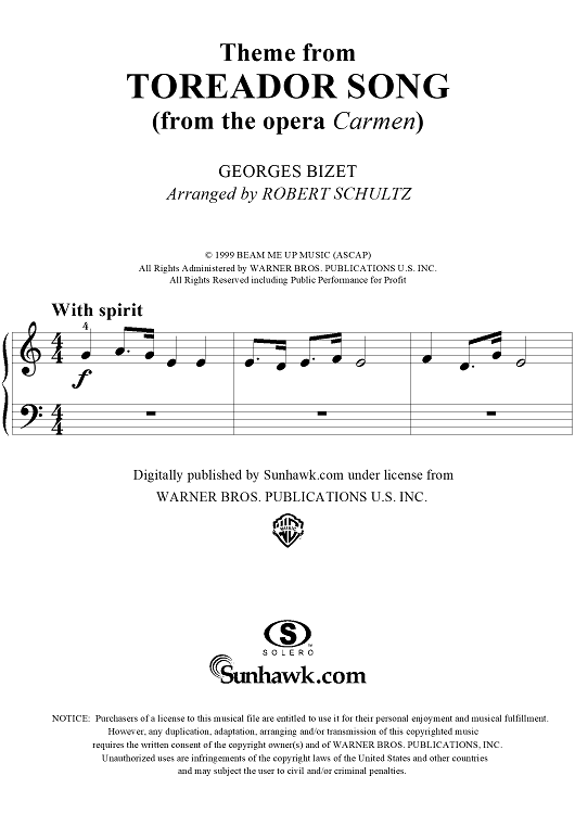 Toreador Song (from the opera Carmen) (Theme)
