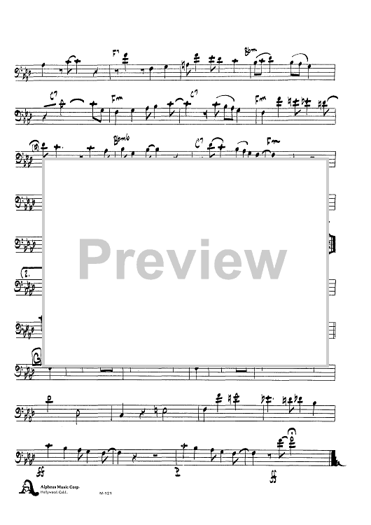 Dixie Jamboree Trombone" Sheet Music for Dixieland Band Sheet Music Now