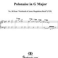 Polonaise in G major - No. 28 from "Notebook of Anna Magdalena Bach" (1725)