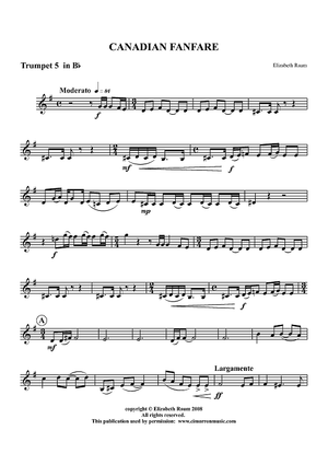 Canadian Fanfare - Trumpet 5 in Bb