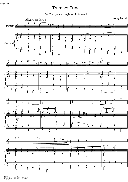 Trumpet Tune - Score