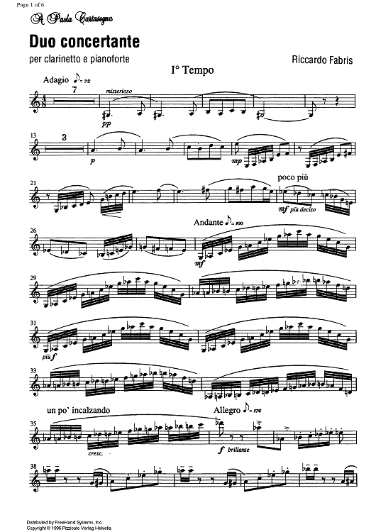 Duo concertante - Clarinet in B-flat