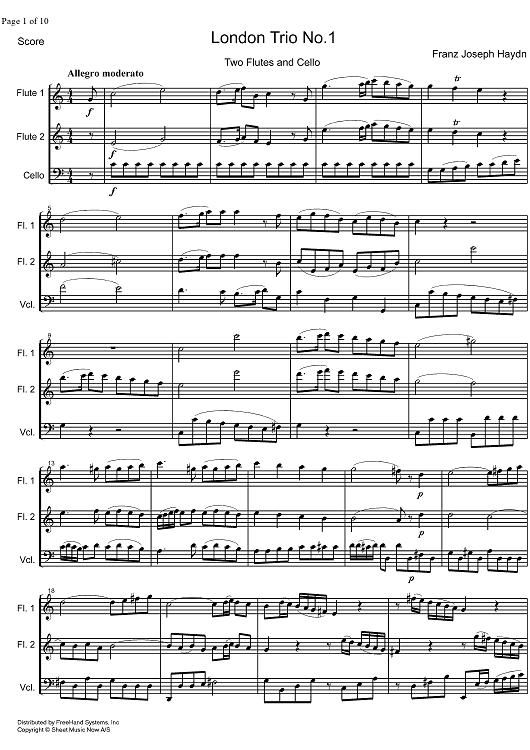 London Trio No. 1 - Score
