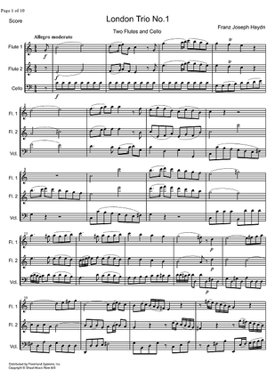 London Trio No. 1 - Score