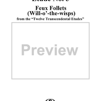 Transcendental Etude No. 5: Feux follets (Will-o'-the-wisps) in B-flat Major