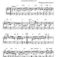 Romanza - from Eine Kleine Nachtmusik, K. 525 - Keyboard or Guitar