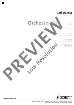 Orchestra-Quartet in C major - Violin I