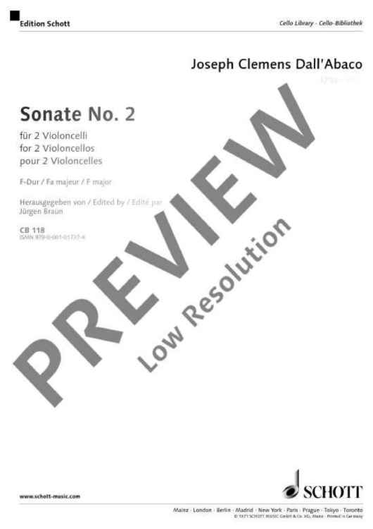Sonata No. 2 F Major - Performance Score