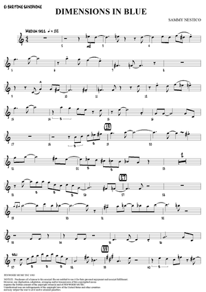 Dimensions in Blue - Baritone Saxophone