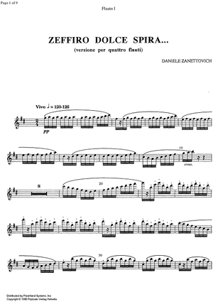 Zeffiro Dolce Spira... - Flute 1