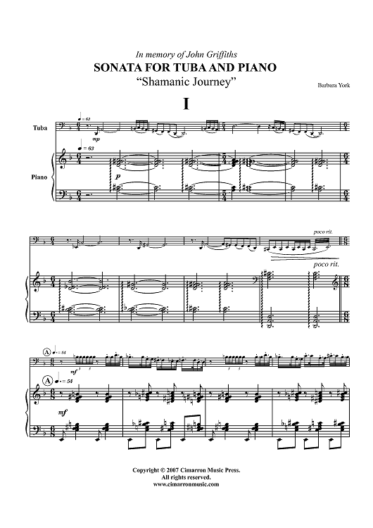 Sonata For Tuba And Piano - Piano