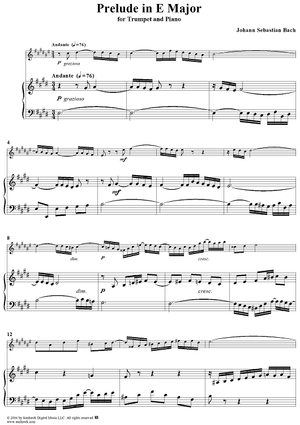 Prelude in E Major - Piano