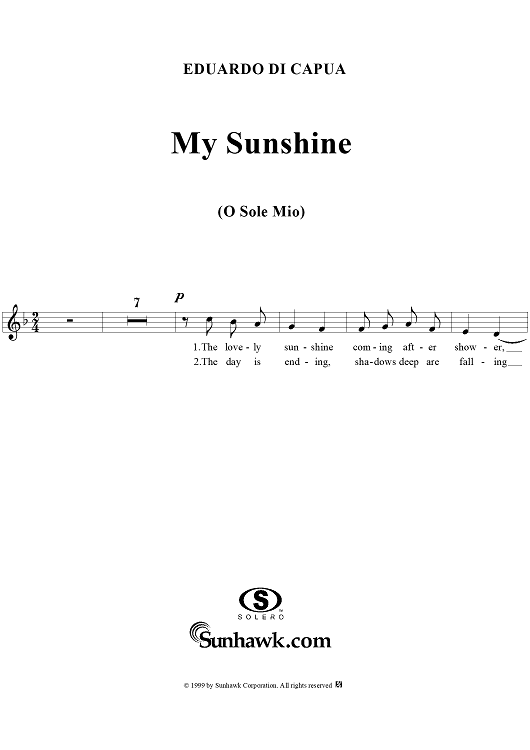 My Sunshine (O Sole Mio)