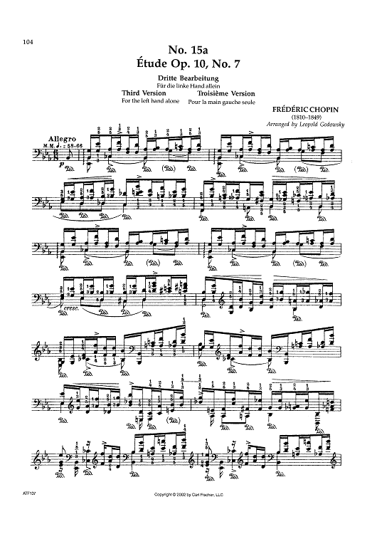 No. 15a - Étude Op. 10, No. 7 (Third Version)