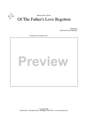 Of the Father's Love Begotten - Cornet 1 in B-flat
