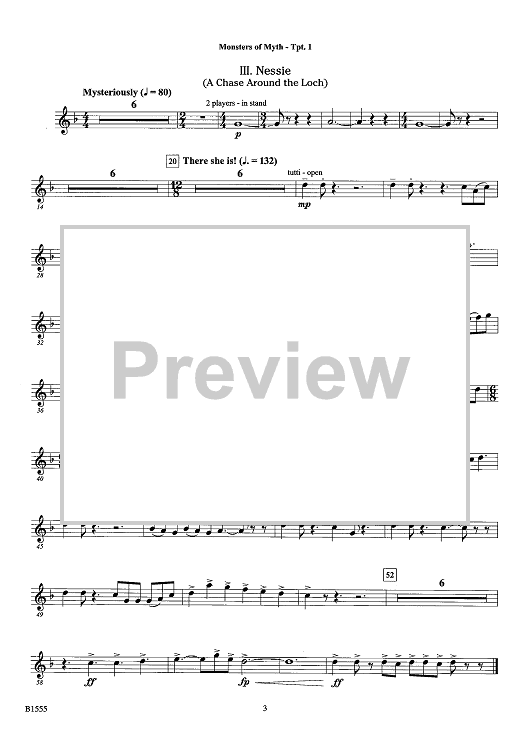 mechanical monsters trumpet Monsters of Myth - Bb Trumpet 1" Sheet Music for Concert Band