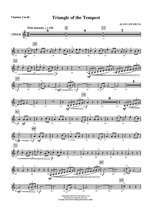 Triangle of the Tempest - Clarinet 2 in Bb