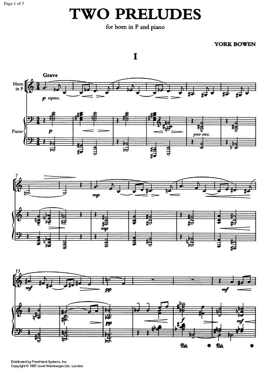 2 Preludes - Score