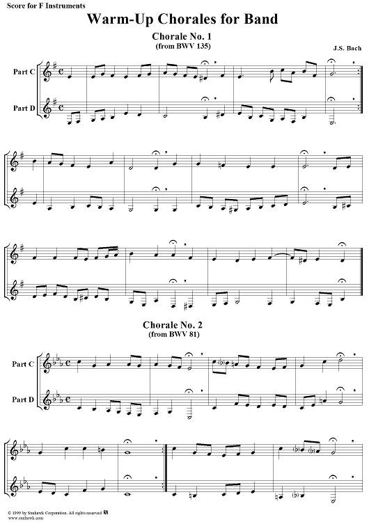 Warm-Up Chorales for Band - F Instruments