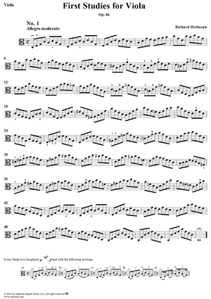 First Studies for Viola, Op. 86