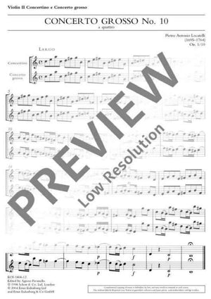 Concerto Grosso in C major - Violin II