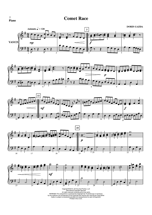 Comet Race - Piano