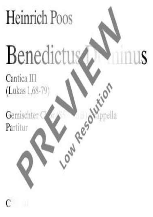 Benedictus Dominus - Score