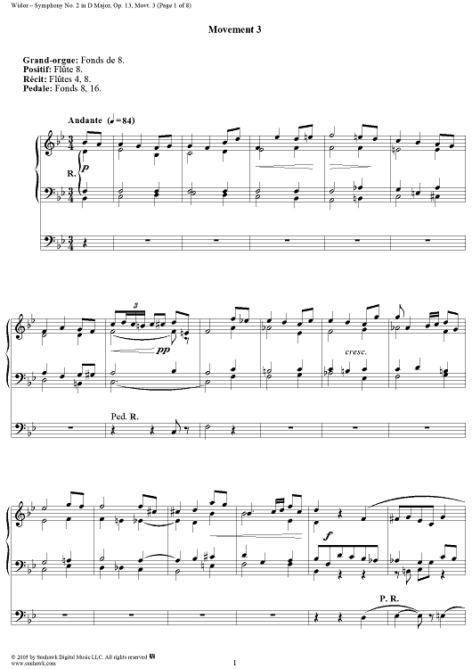 Symphony No. 2 in D Major, Op. 13: Movt. 3