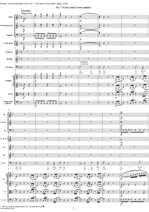 "Cosa sento! tosto andate", No. 7 from "Le Nozze di Figaro", Act 1, K492 - Full Score