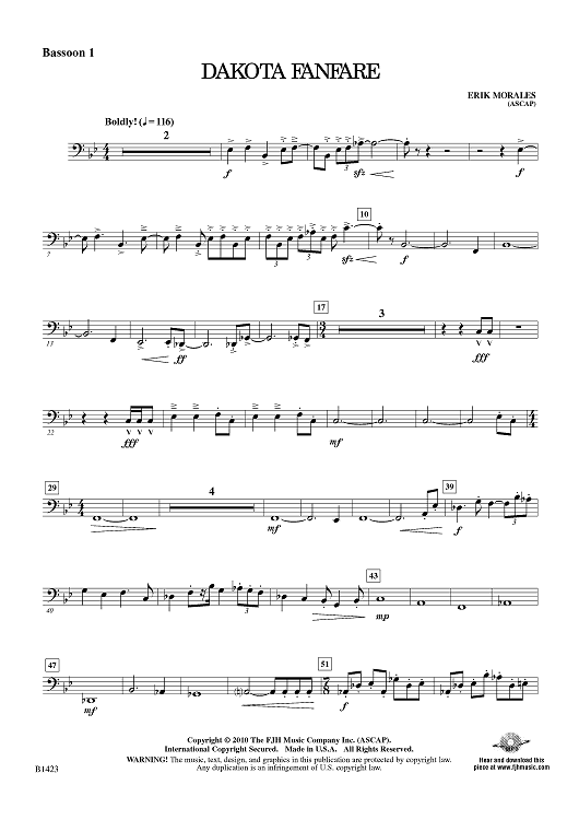 Dakota Fanfare - Bassoon 1