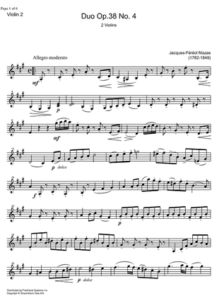 Duo Op.38 No. 4 - Violin 2